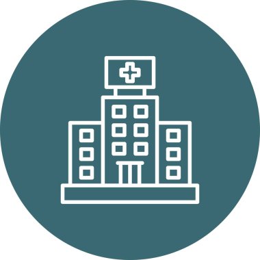 Hastane binası. Basit illüstrasyon