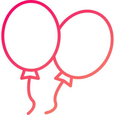 Balonlar. Web simgesi basit illüstrasyon