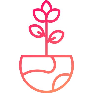 Bitki. Web simgesi basit illüstrasyon