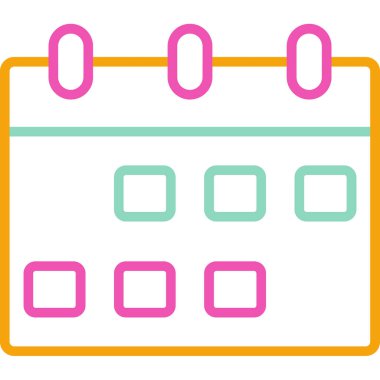 Takvim. Web simgesi basit illüstrasyon