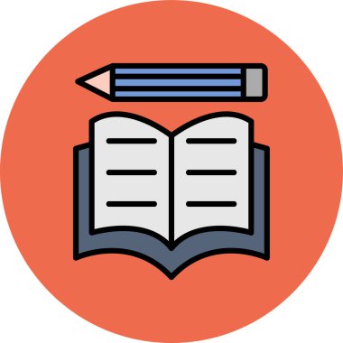 Kitap. Web simgesi basit illüstrasyon