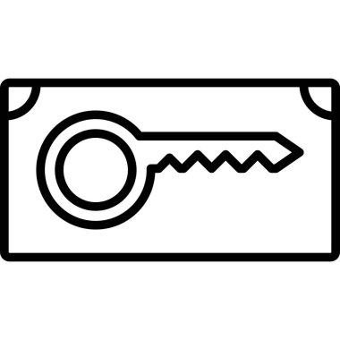 Anahtar simgesi vektör illüstrasyonu