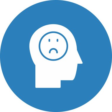 üzgün baş vektör simgesi