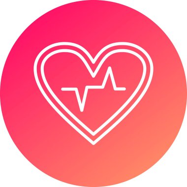 kalp atışı vektör simgesi modern basit vektör çizimi