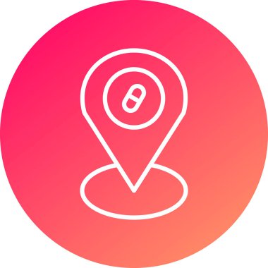 Vektör konumu simge illüstrasyonu