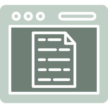 Web sayfası yerleşim simgesi doldurulmuş dış hat biçimi