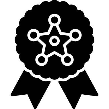 Madalya. Web simgesi basit illüstrasyon