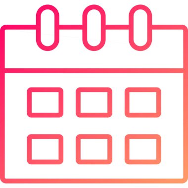 Takvim simgesi vektör illüstrasyonu