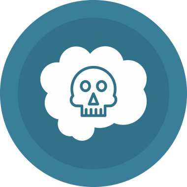 Kafatası. Web simgesi basit illüstrasyon