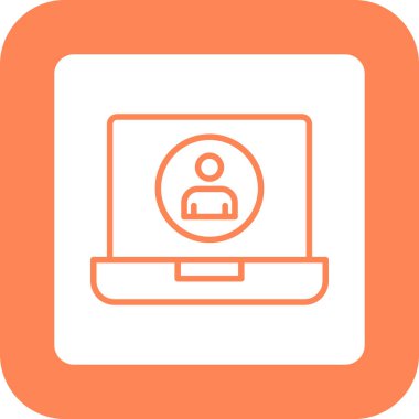 Bilgisayar. Web simgesi basit illüstrasyon