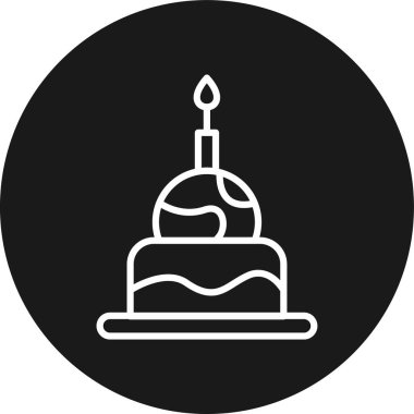 kek ikonu vektör illüstrasyonu