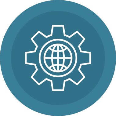 genel dişli ikon vektör illüstrasyonu