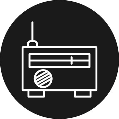 radyo simgesi vektör illüstrasyonu