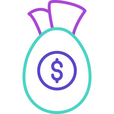 Para için. Web simgesi basit illüstrasyon