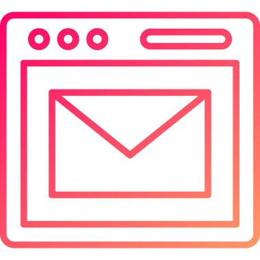 E-posta. Web simgesi basit illüstrasyon