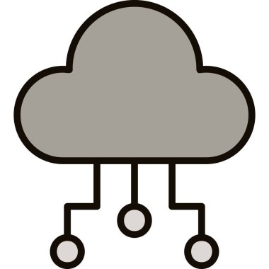 bulut hesaplama vektörü simgesi