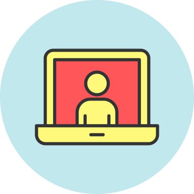 Bilgisayar. Web simgesi basit illüstrasyon