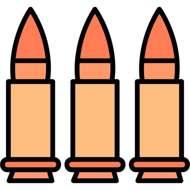 Mermi simgesi, vektör illüstrasyonu