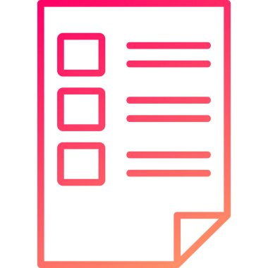 Kontrol listesi simgesi vektör illüstrasyonu