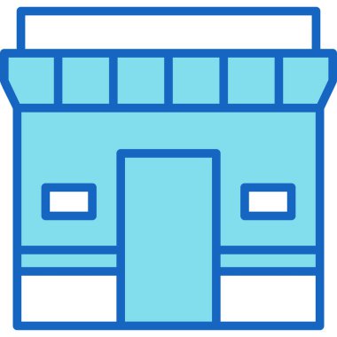 Bina. Web simgesi basit illüstrasyon