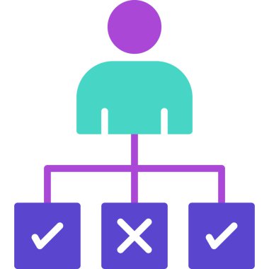 hiyerarşi. Web simgesi basit illüstrasyon