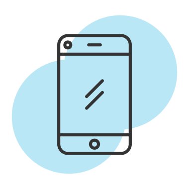 mobil vektör ince çizgi simgesi