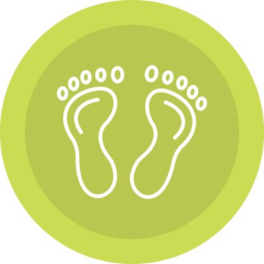 ayak izleri vektör illüstrasyon simgesi