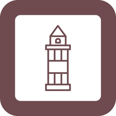 Bir bina simgesinin vektör illüstrasyonu