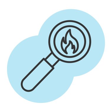 ateş vektör simgesi modern illüstrasyon