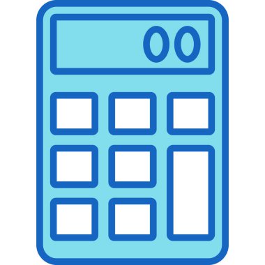 Hesap makinesi simgesi. Para ikonu vektör illüstrasyonunun özet biçimi