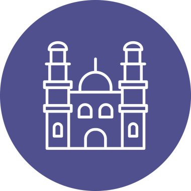 Morelia Katedrali Basit Vektör Simgesi İllüstrasyonu