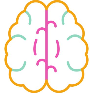 Beyin. Web simgesi basit illüstrasyon