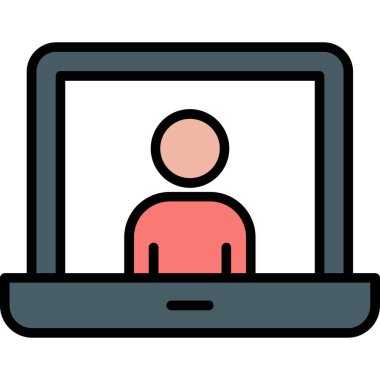 Bilgisayar. Web simgesi basit illüstrasyon