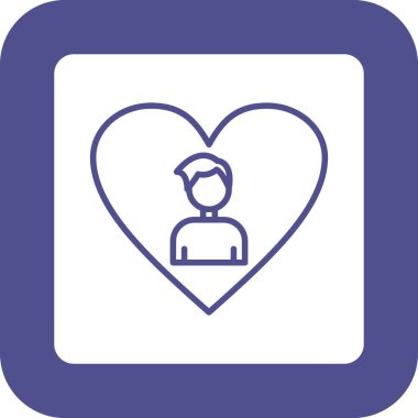 Aşk adamı. Web simgesi basit tasarım