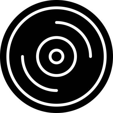 Vinil kaydın vektör illüstrasyonu