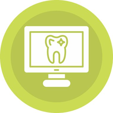 Diş bakımı modern simgesi, vektör illüstrasyonu