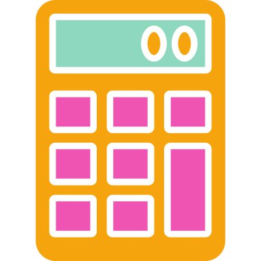 Hesap makinesi. Web simgesi basit illüstrasyon