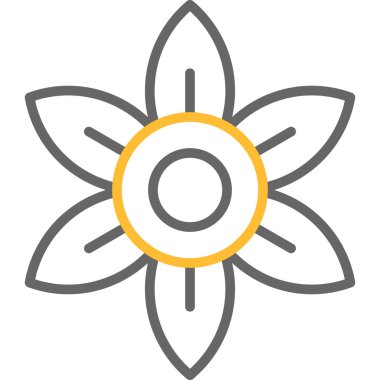 çiçek simgesi, vektör illüstrasyonu