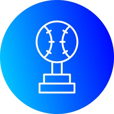 Mavi çizgi futbol topu ikonu beyaz arkaplanda izole edildi. Futbol topu. Mavi daire düğmesi. vektör illüstrasyonu