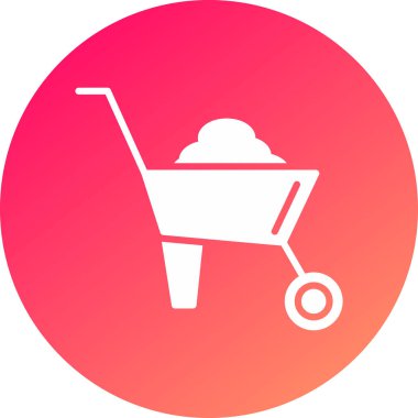 el arabası simgesi, modern basit illüstrasyon