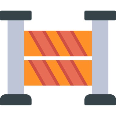 düz biçimli inşaat bariyeri simgesi oluşturma