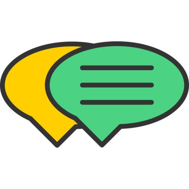 Konuşma Basit Vektör Simgesi İllüstrasyonu