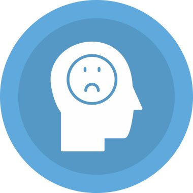 üzgün baş vektör illüstrasyonu