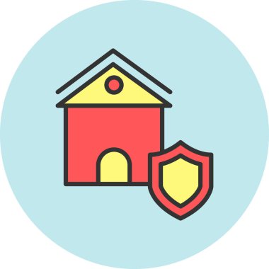 Ev. Web simgesi basit illüstrasyon