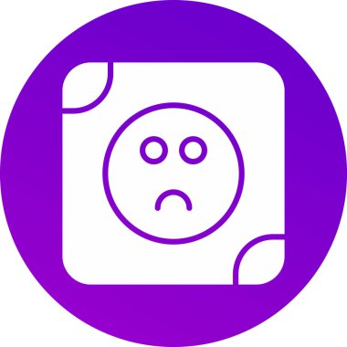 Üzücü. Web simgesi basit illüstrasyon