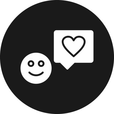 Moda biçimi izole edilmiş arkaplanda aşk sohbet simgesi