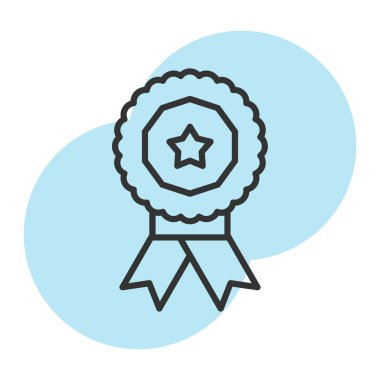 Madalya ikon vektör illüstrasyonu