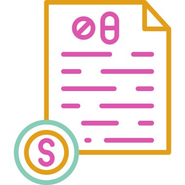 Belge. Web simgesi basit illüstrasyon