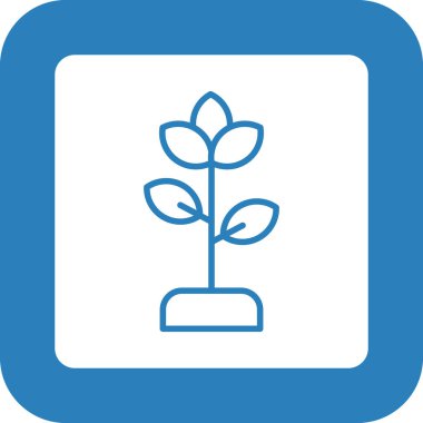 Çiçek. Web simgesi basit illüstrasyon