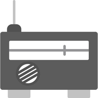 ses teybi radyo simgesi ana hat biçiminde